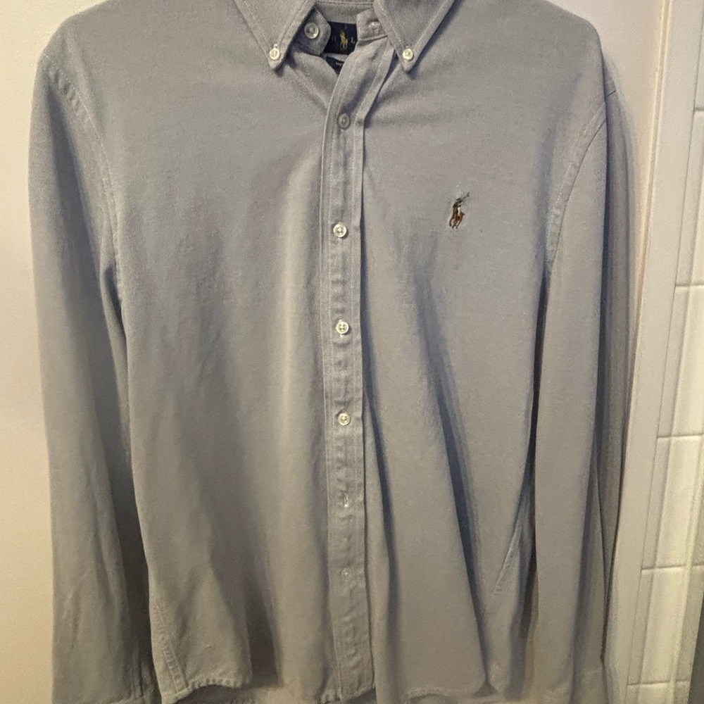 Ralph Lauren Men’s Knit Oxford Long Sleeve Shirt – Size Large
